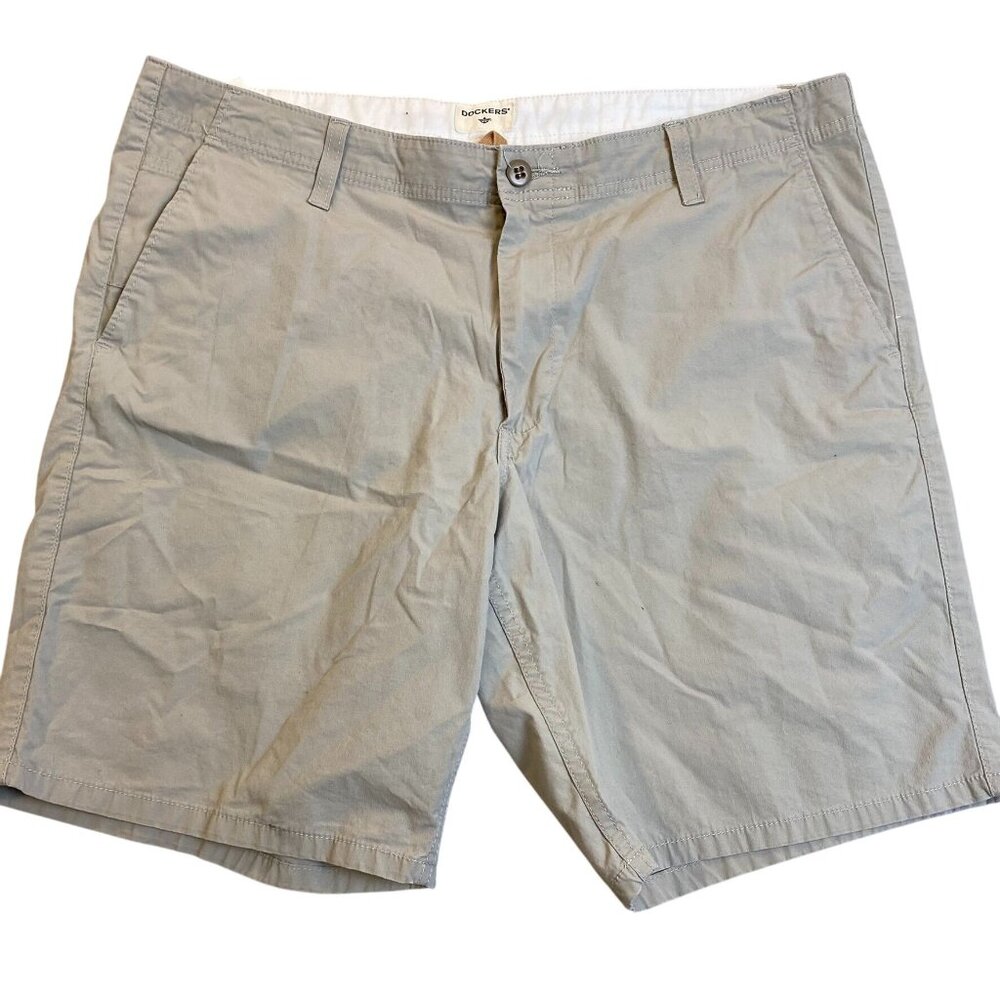 Dockers Mens Chino Shorts Size 36 Beige Cotton Casual Summer Wear